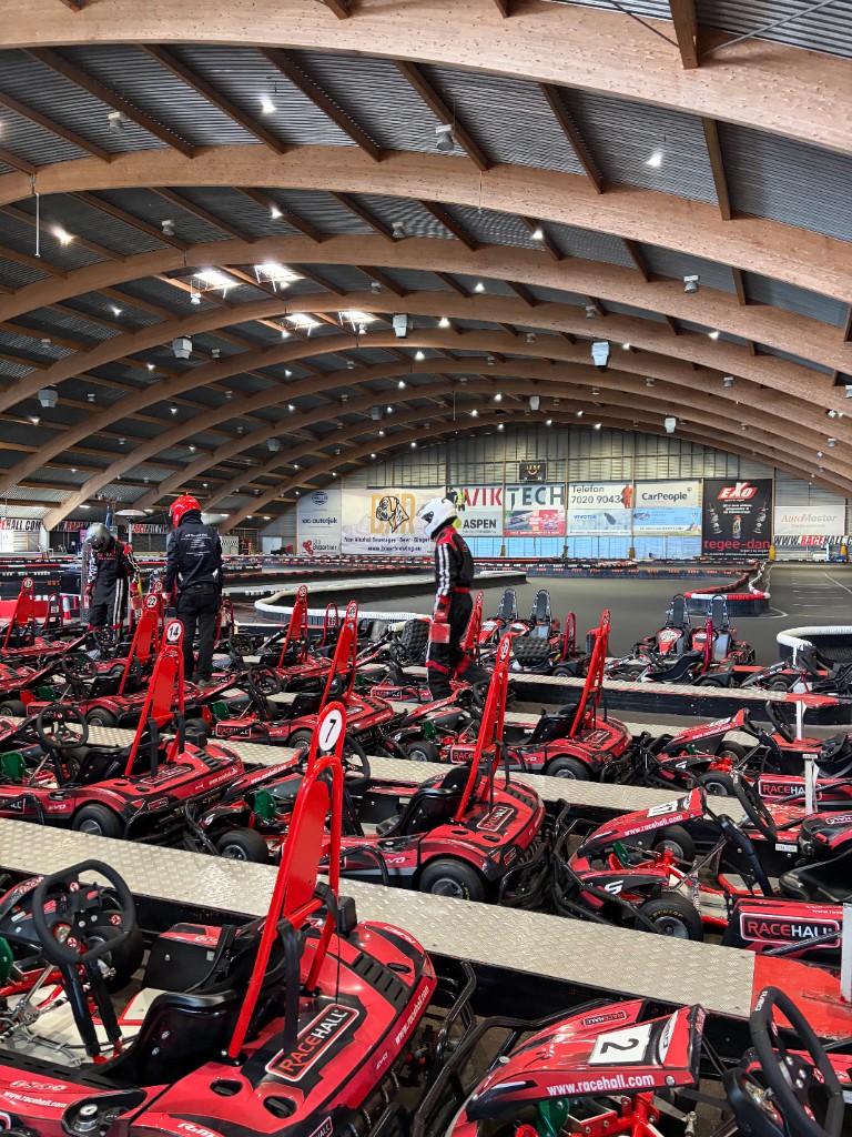 Gokart med teamet