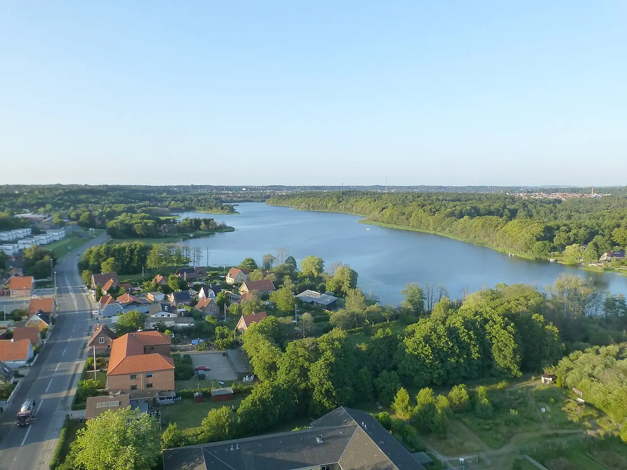 Silkeborg Langsø set fra luften
