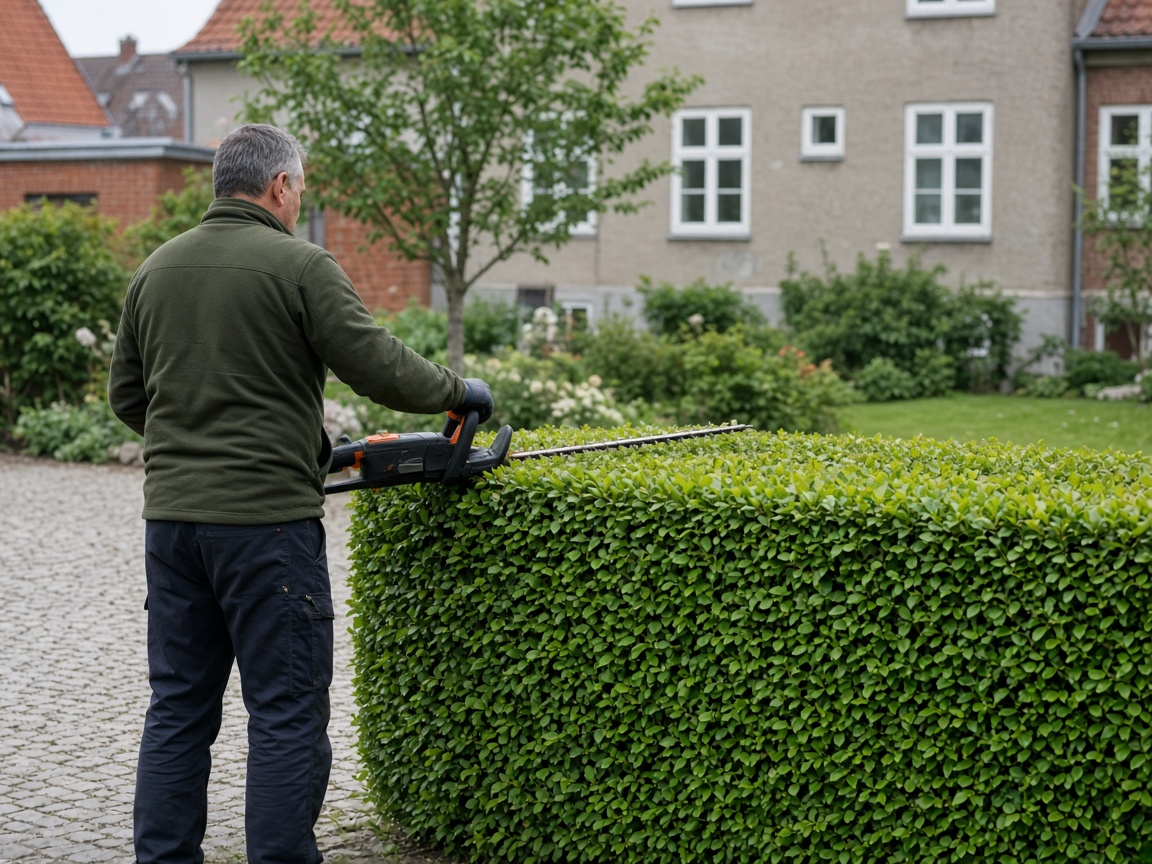 Hækklipning på fællesarealer