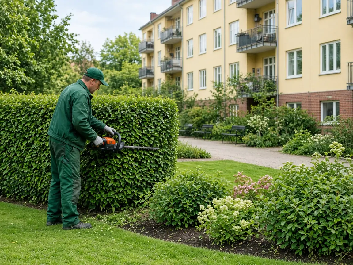 Grønt vedligehold af fællesarealer ved ejendom